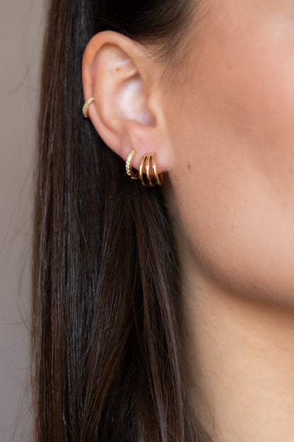 Mini Golden Trio Earrings