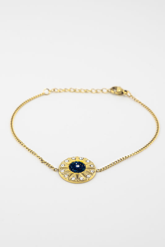 Blue Diamond Evil Eye Bracelet