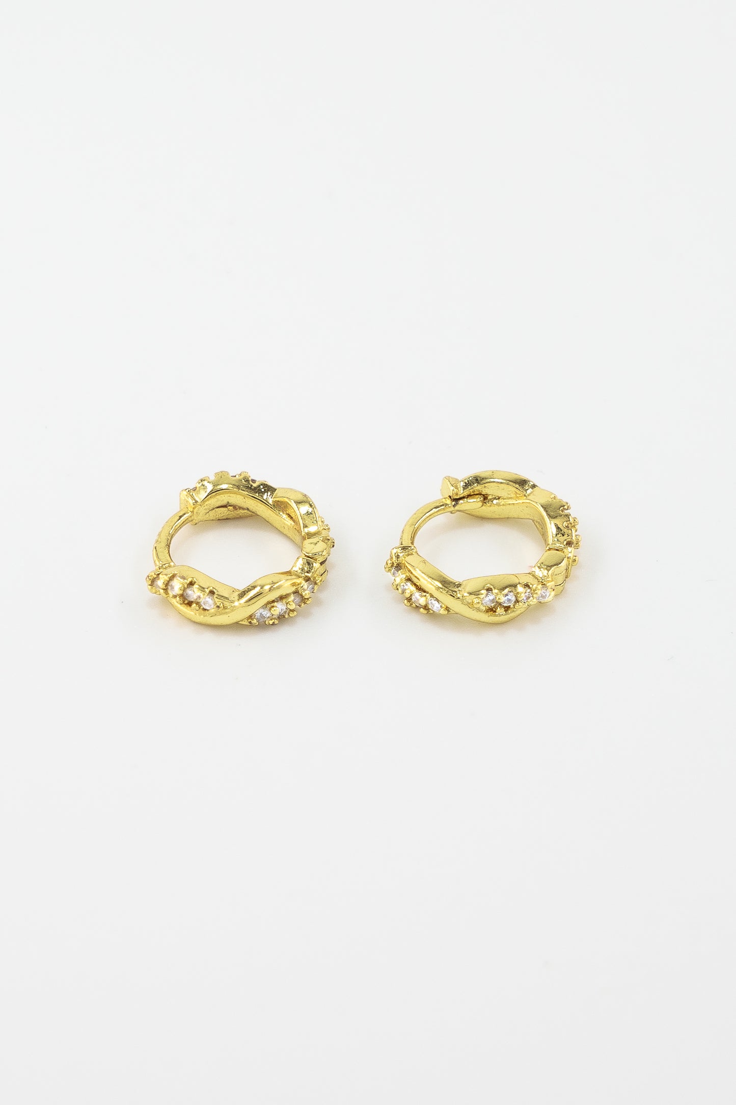 Braided Diamond hoops