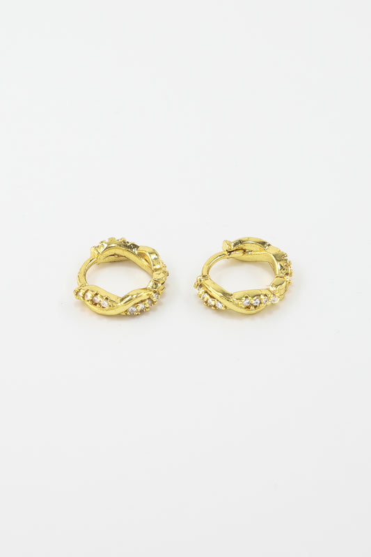 Braided Diamond hoops