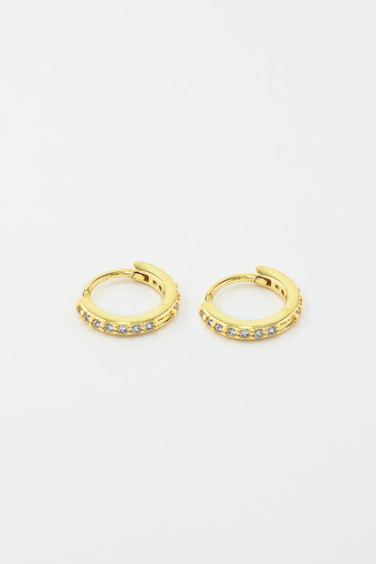 Medium Diamond Hoops.