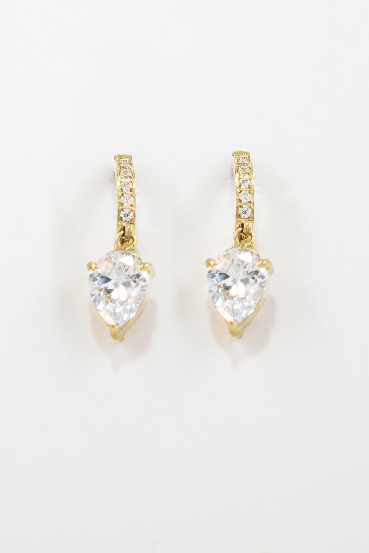 Double Golden Diamond Earrings