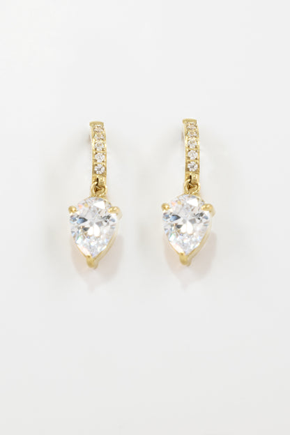 Double Golden Diamond Earrings