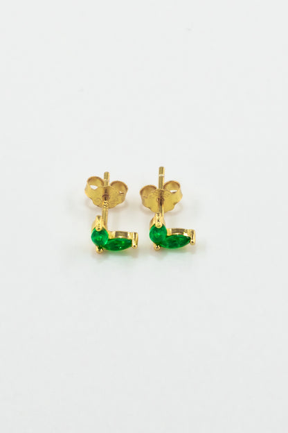 Green Clover Zirconia Studs