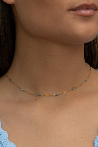 Golden Blue Necklace