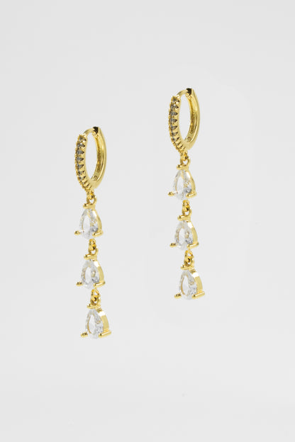 Diamond Drop Hoops