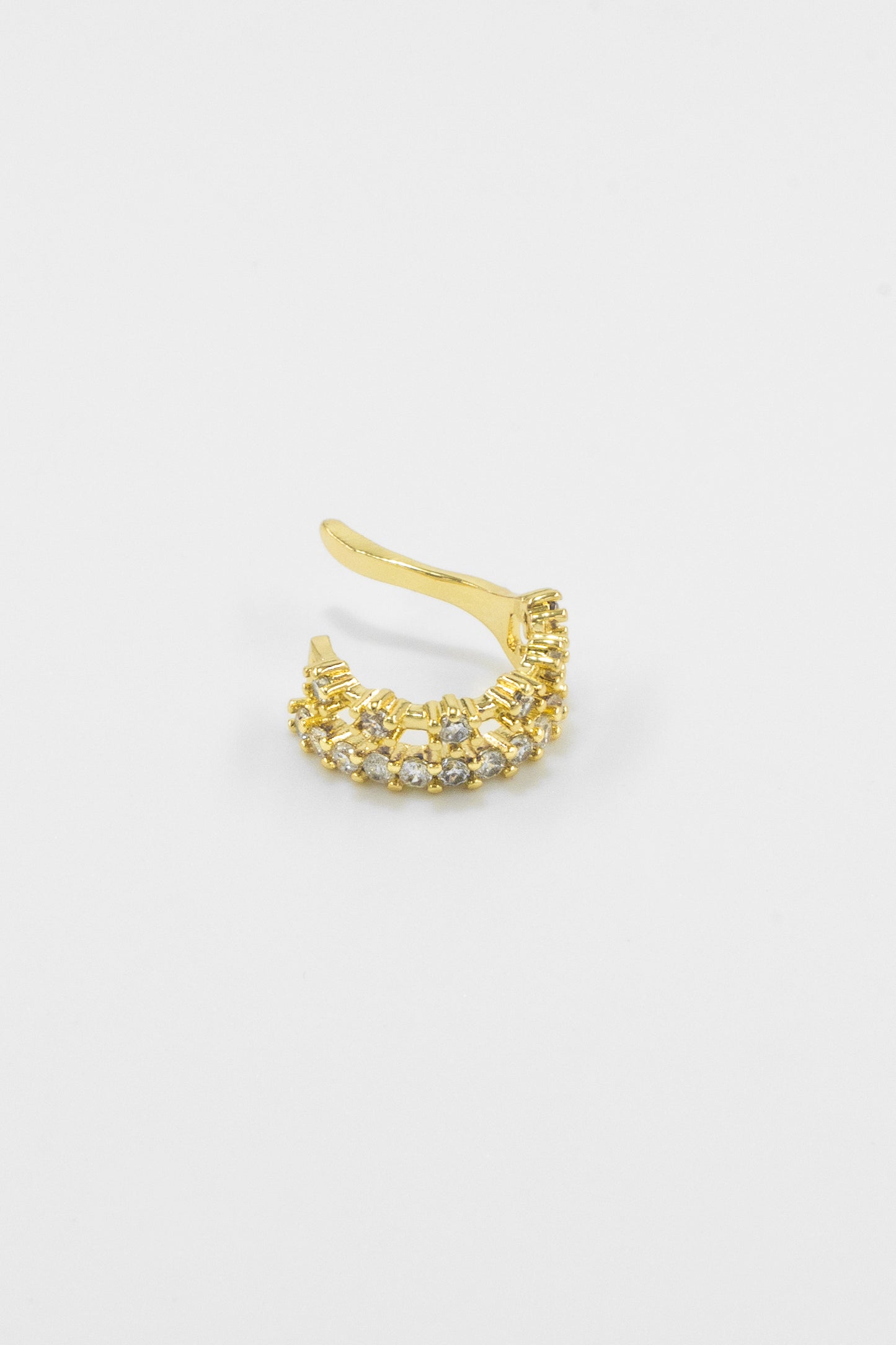 Double Diamond Star Ear Cuff