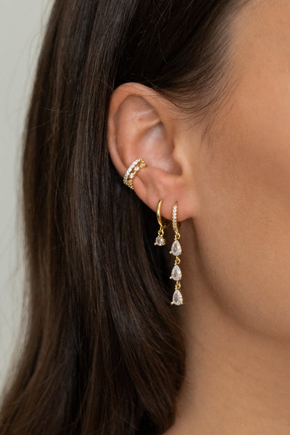 Diamond Drop Hoops