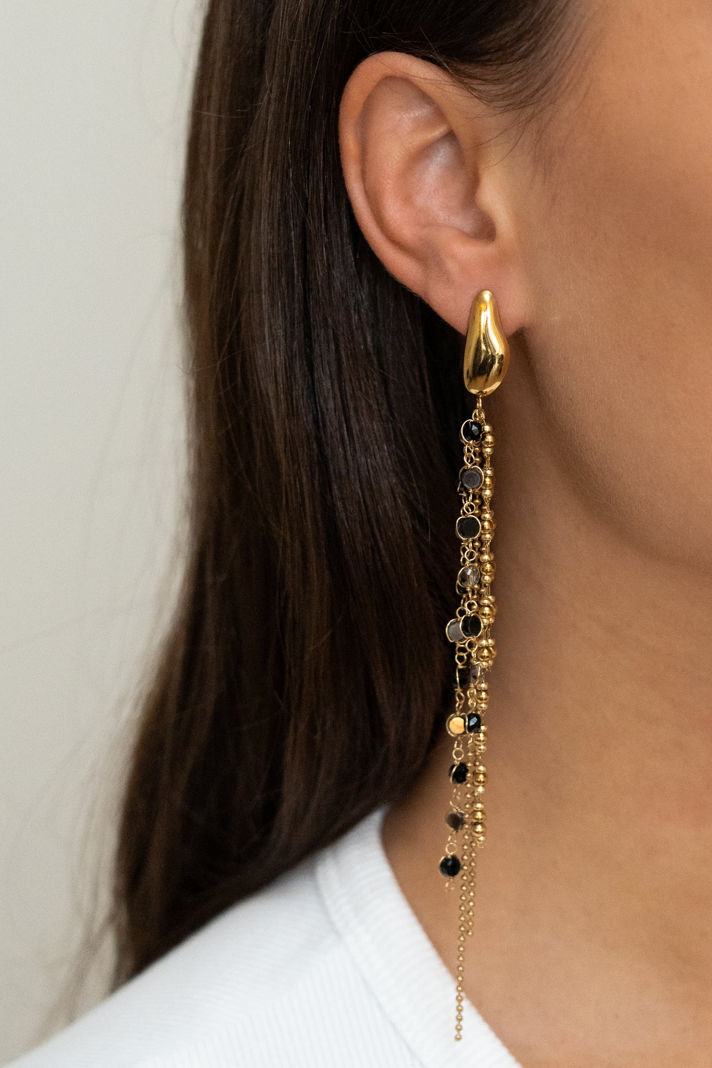 Golden Midnight Earrings